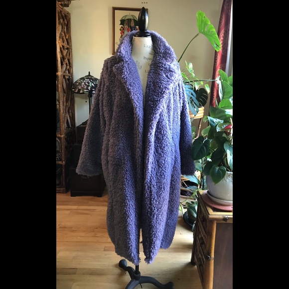 torrid Jackets & Blazers - TORRID Lavender Purple Maxi Teddybear Teddy Lined Coat w/ Pockets NWTs Sz M